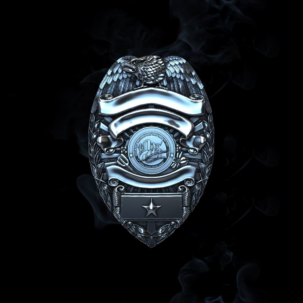 Tucson badge 3D print model_2