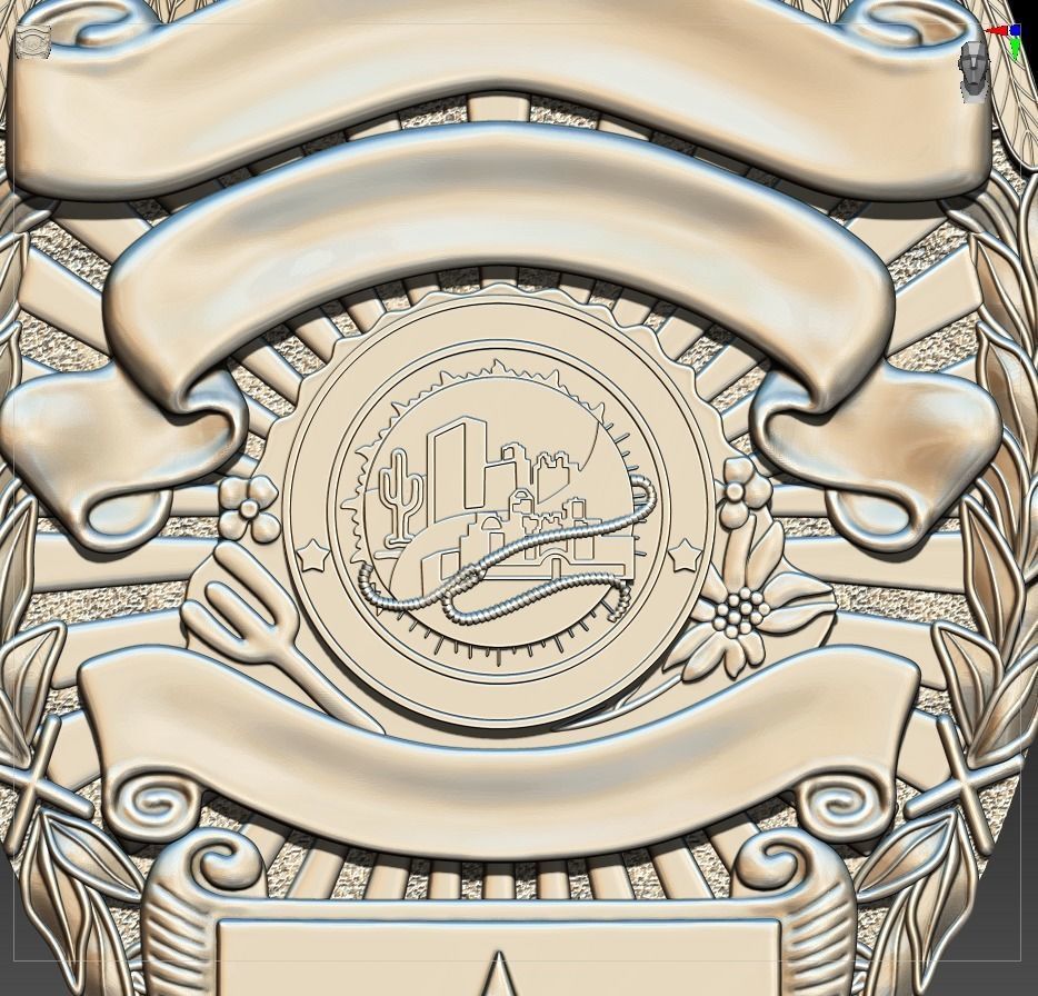 Tucson badge 3D print model_9