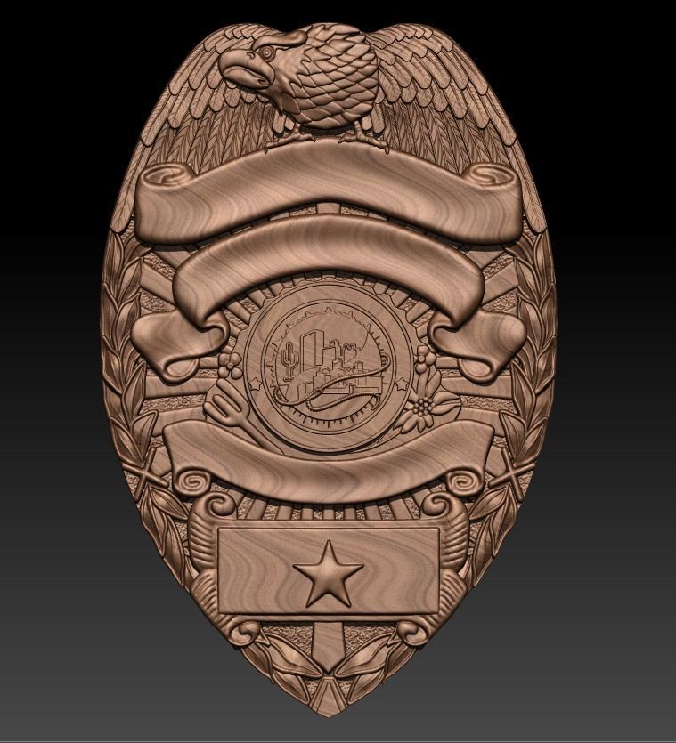 Tucson badge 3D print model_10