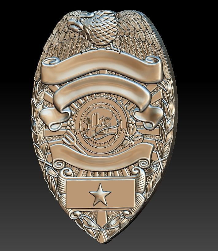 Tucson badge 3D print model_6