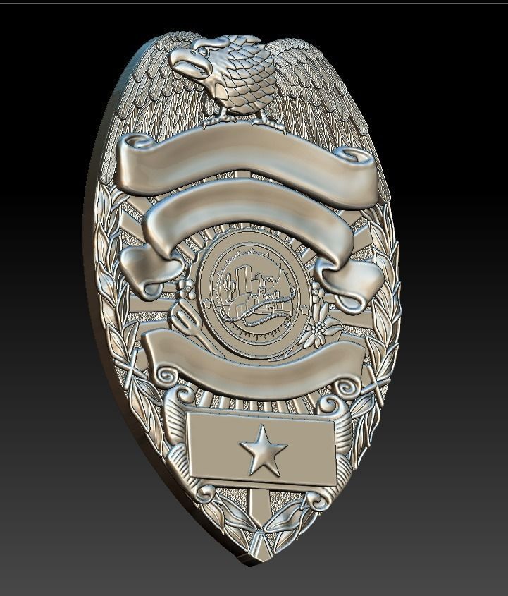 Tucson badge 3D print model_5