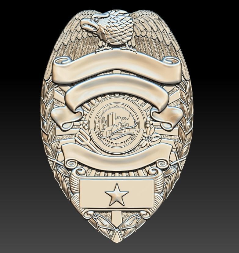 Tucson badge 3D print model_4