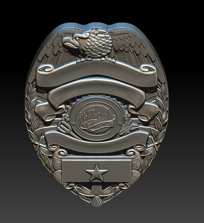 Tucson badge 3D print model_8