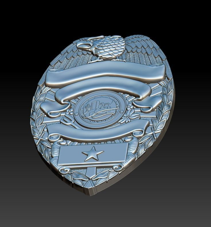 Tucson badge 3D print model_7