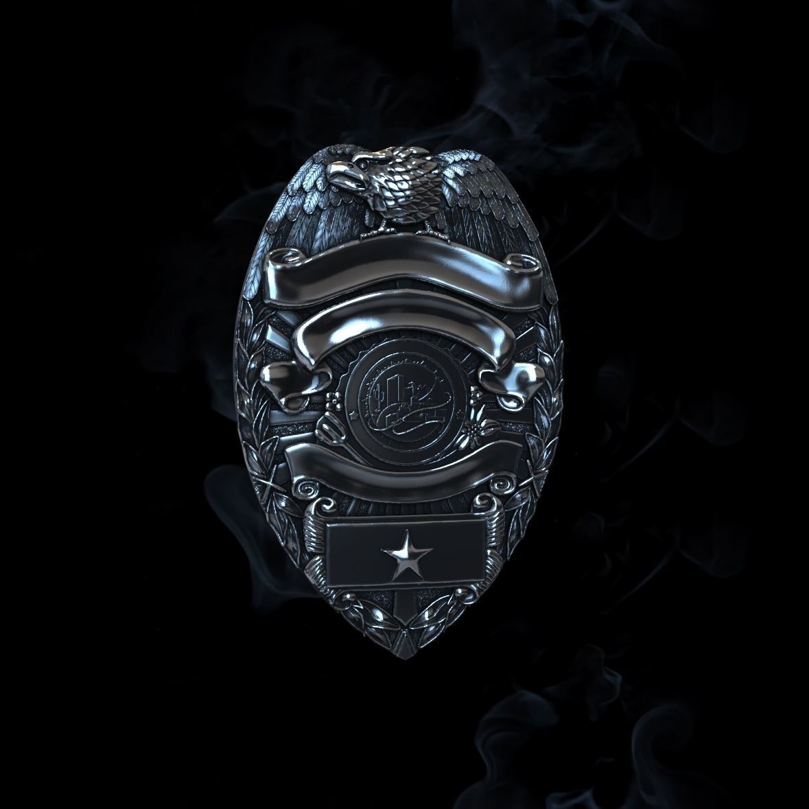 Tucson badge 3D print model_3