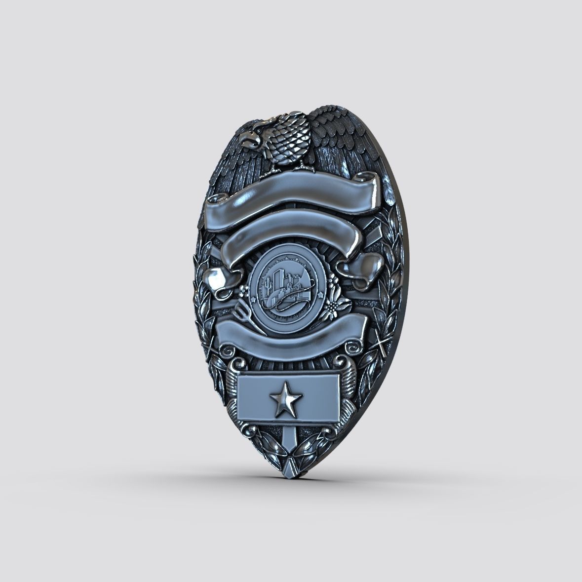 Tucson badge 3D print model_1