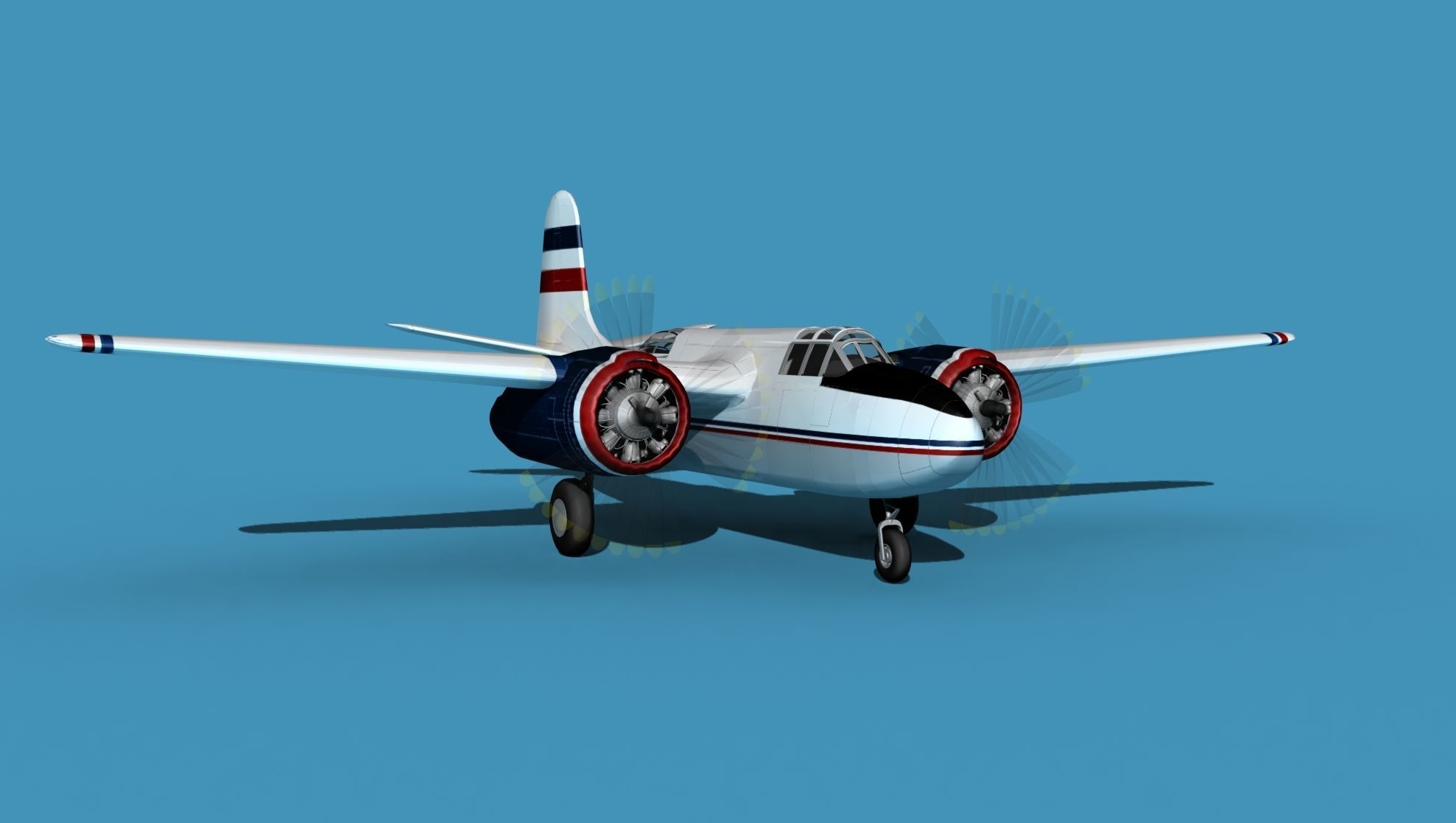 Douglas A-20G Havoc Civil Version V02 3D model_2