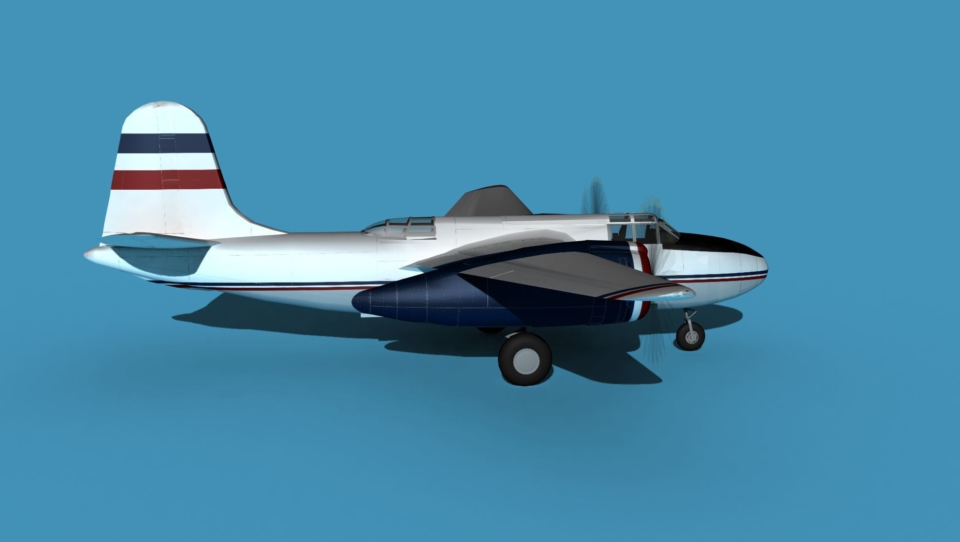 Douglas A-20G Havoc Civil Version V02 3D model_4