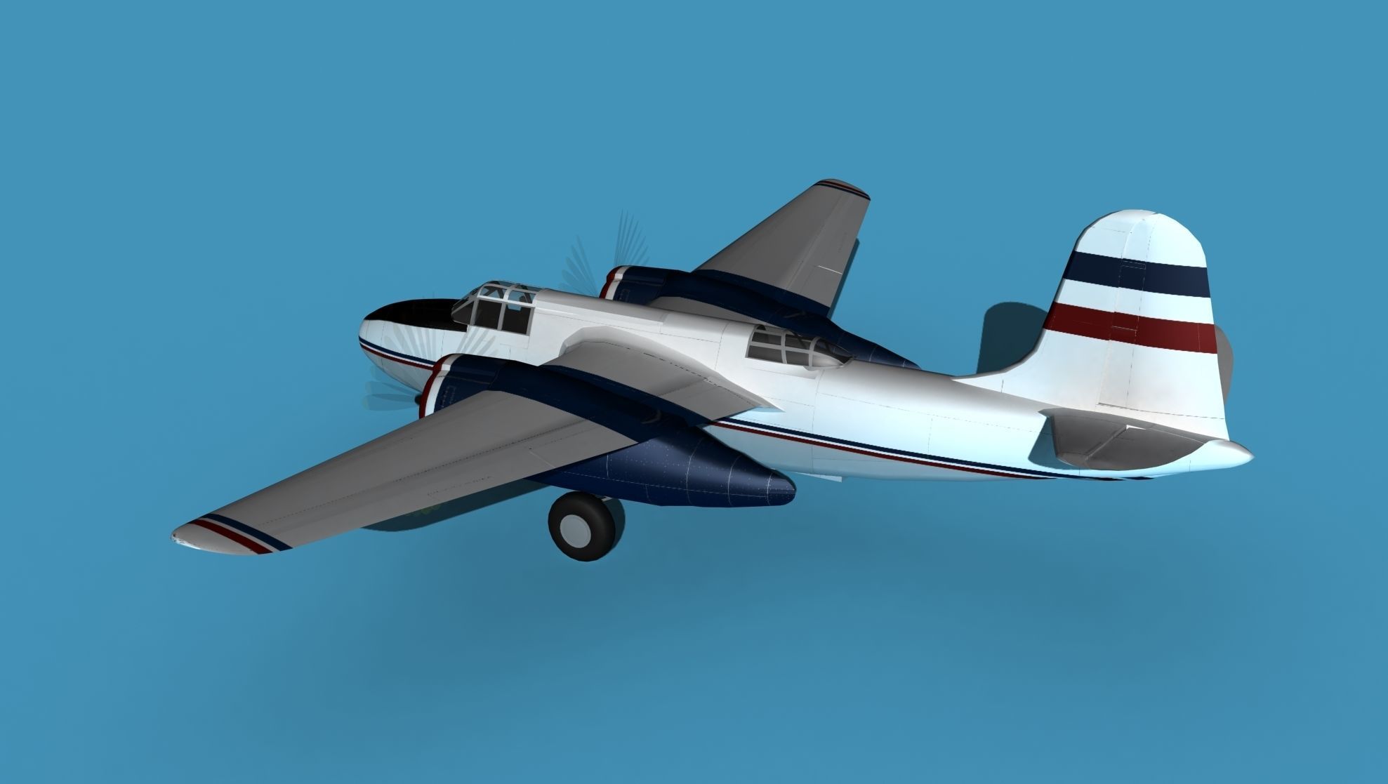 Douglas A-20G Havoc Civil Version V02 3D model_8
