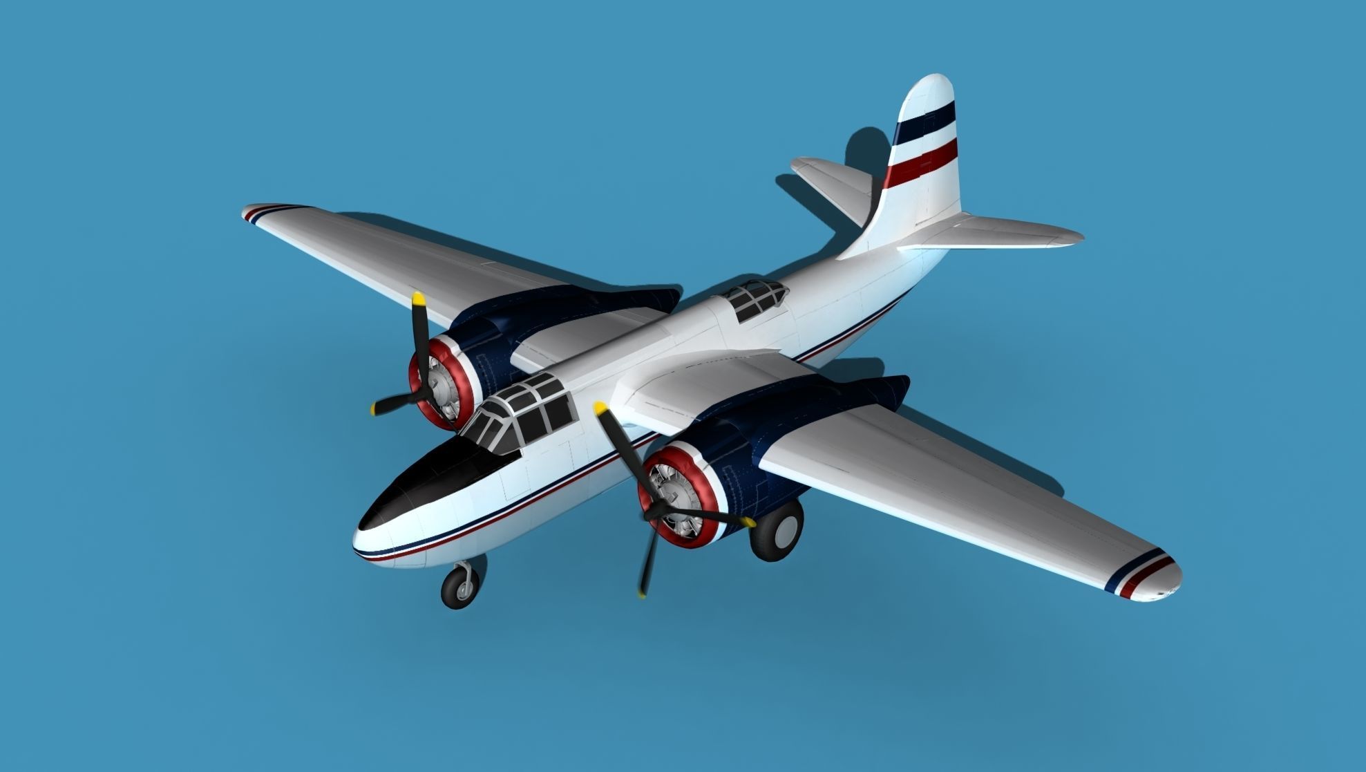 Douglas A-20G Havoc Civil Version V02 3D model_10