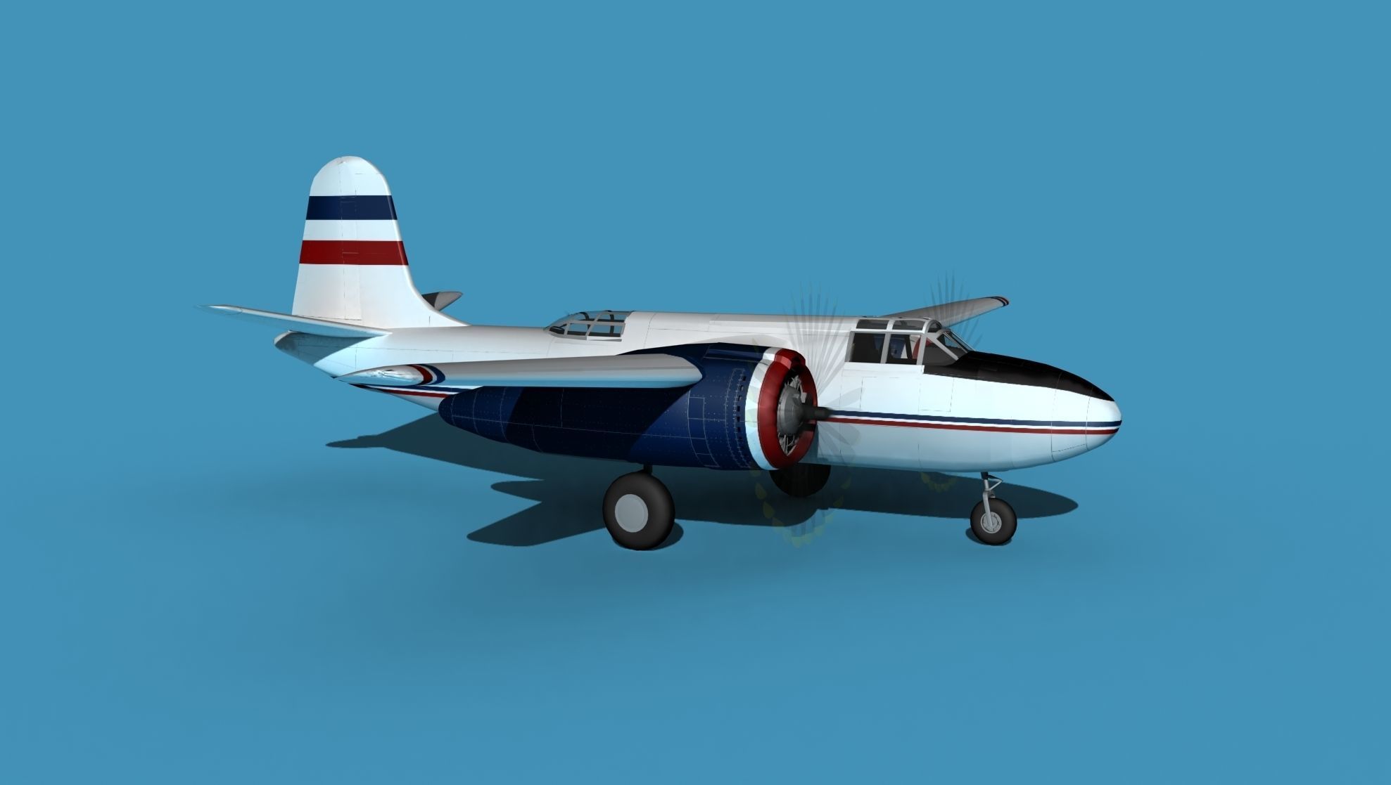 Douglas A-20G Havoc Civil Version V02 3D model_3
