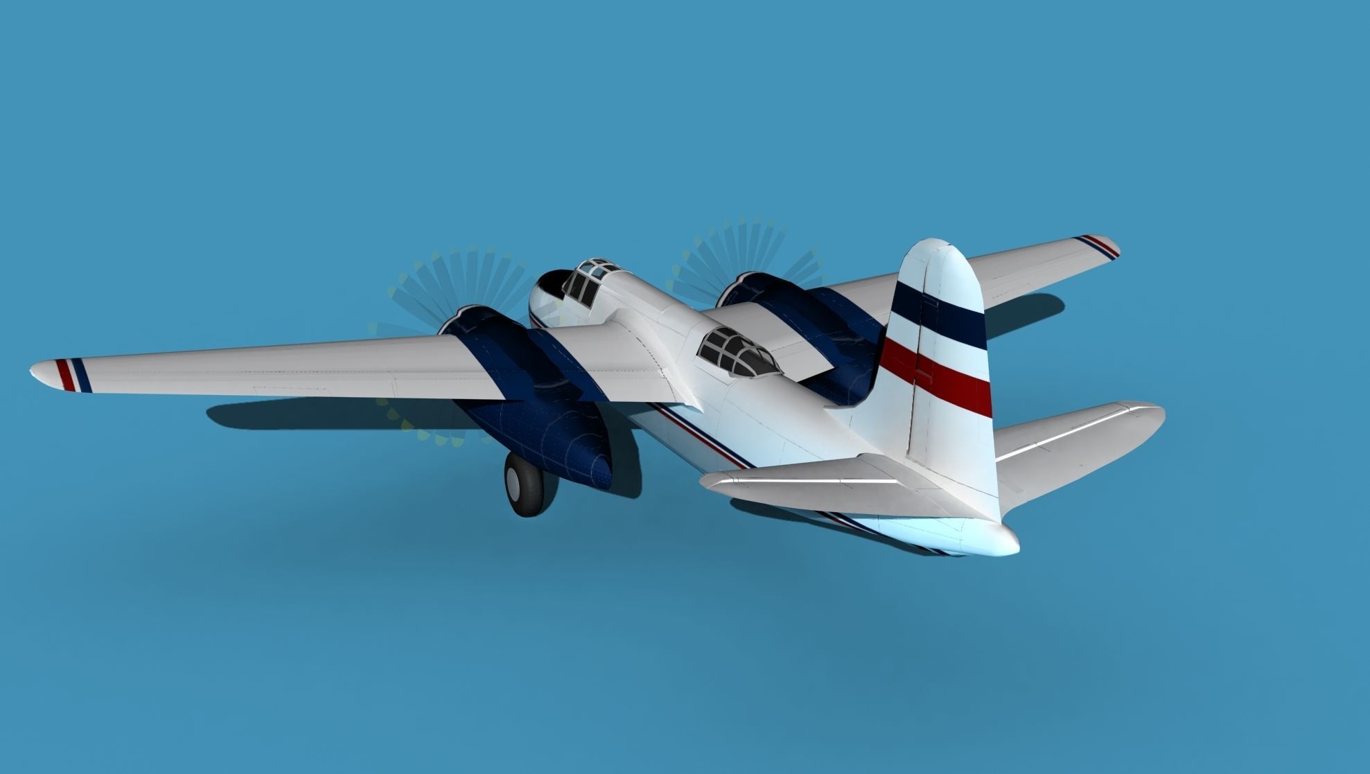 Douglas A-20G Havoc Civil Version V02 3D model_7