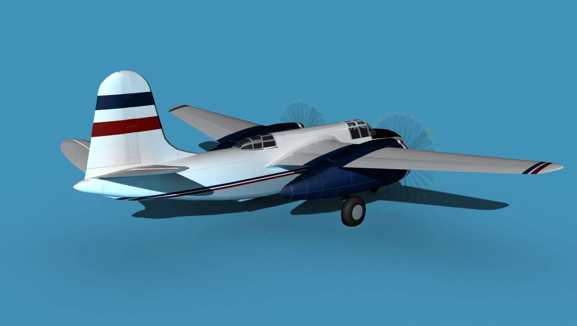 Douglas A-20G Havoc Civil Version V02 3D model_5