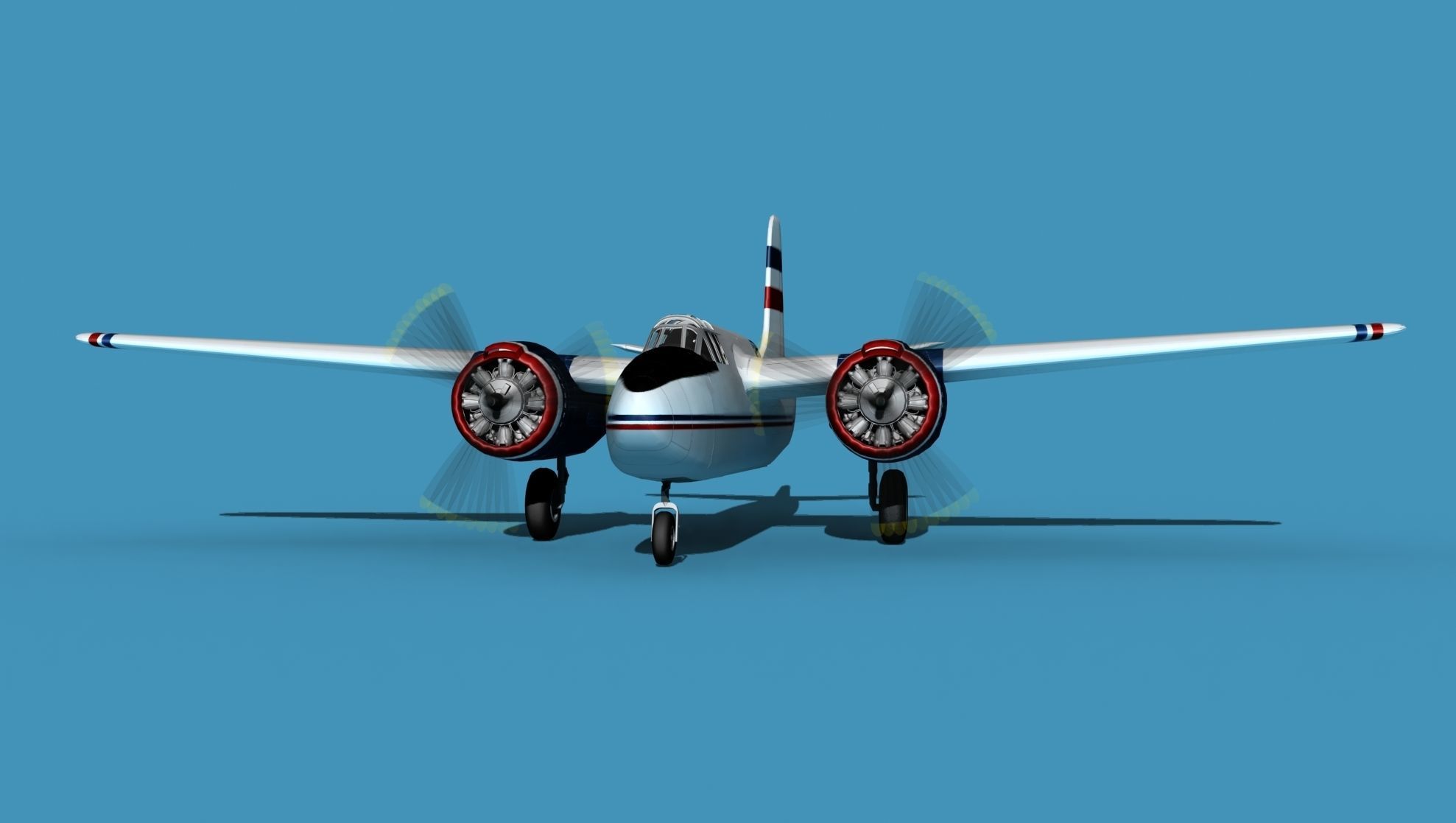 Douglas A-20G Havoc Civil Version V02 3D model_1