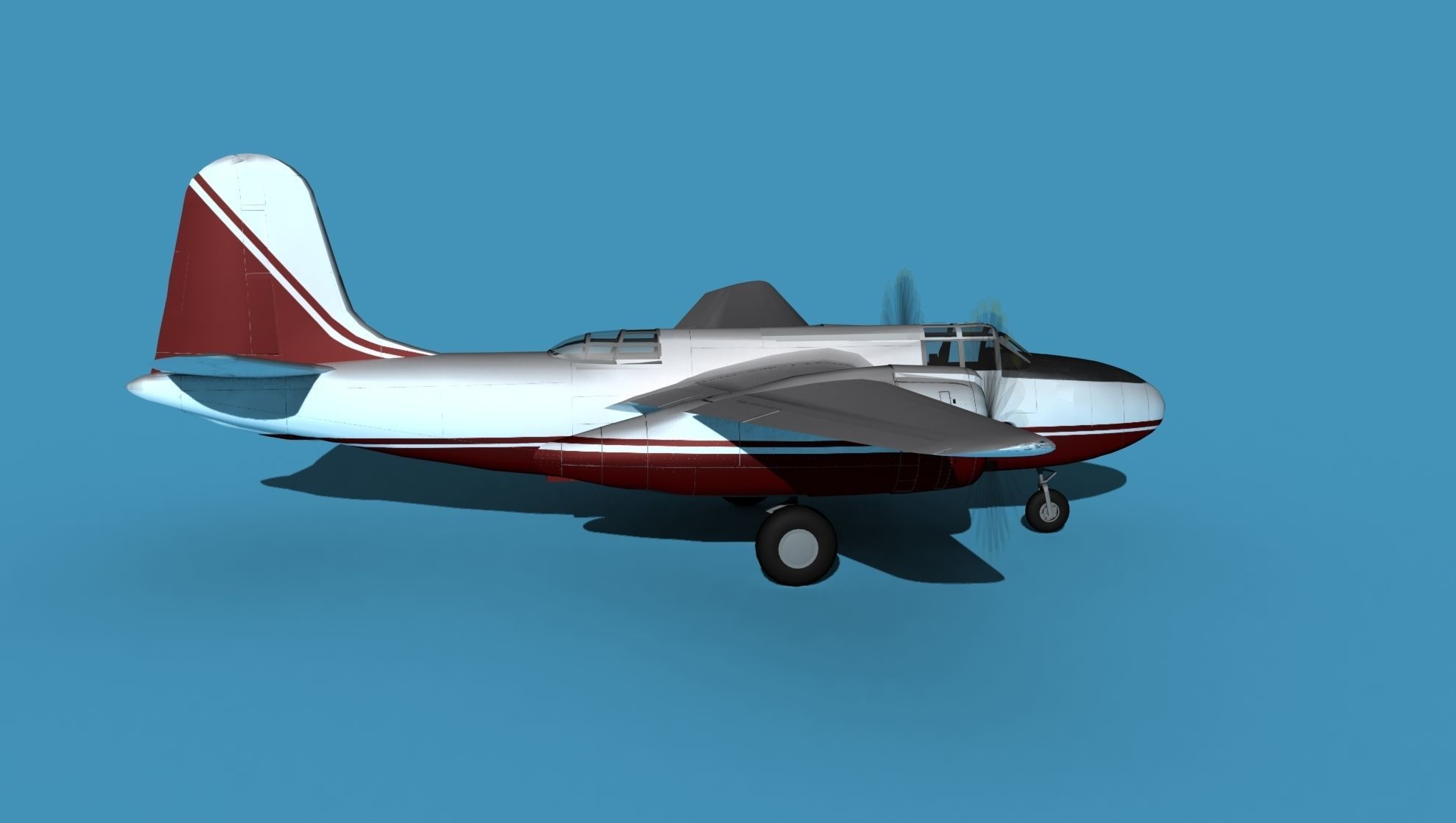 Douglas A-20G Havoc Civil Version V03 3D model_4