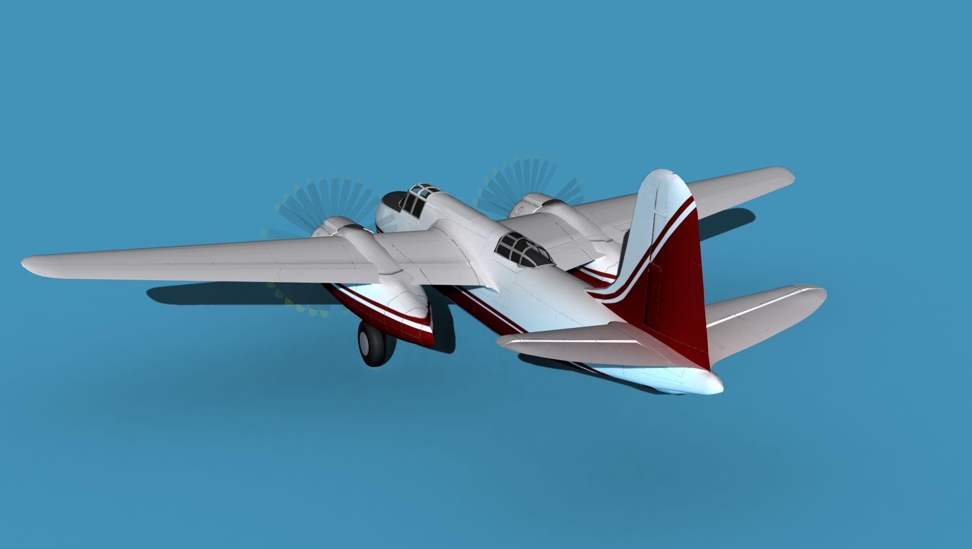 Douglas A-20G Havoc Civil Version V03 3D model_7
