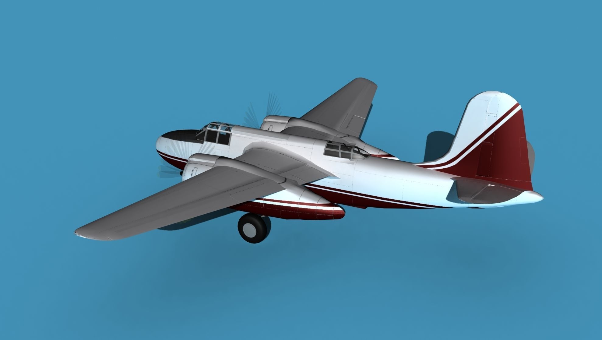 Douglas A-20G Havoc Civil Version V03 3D model_8