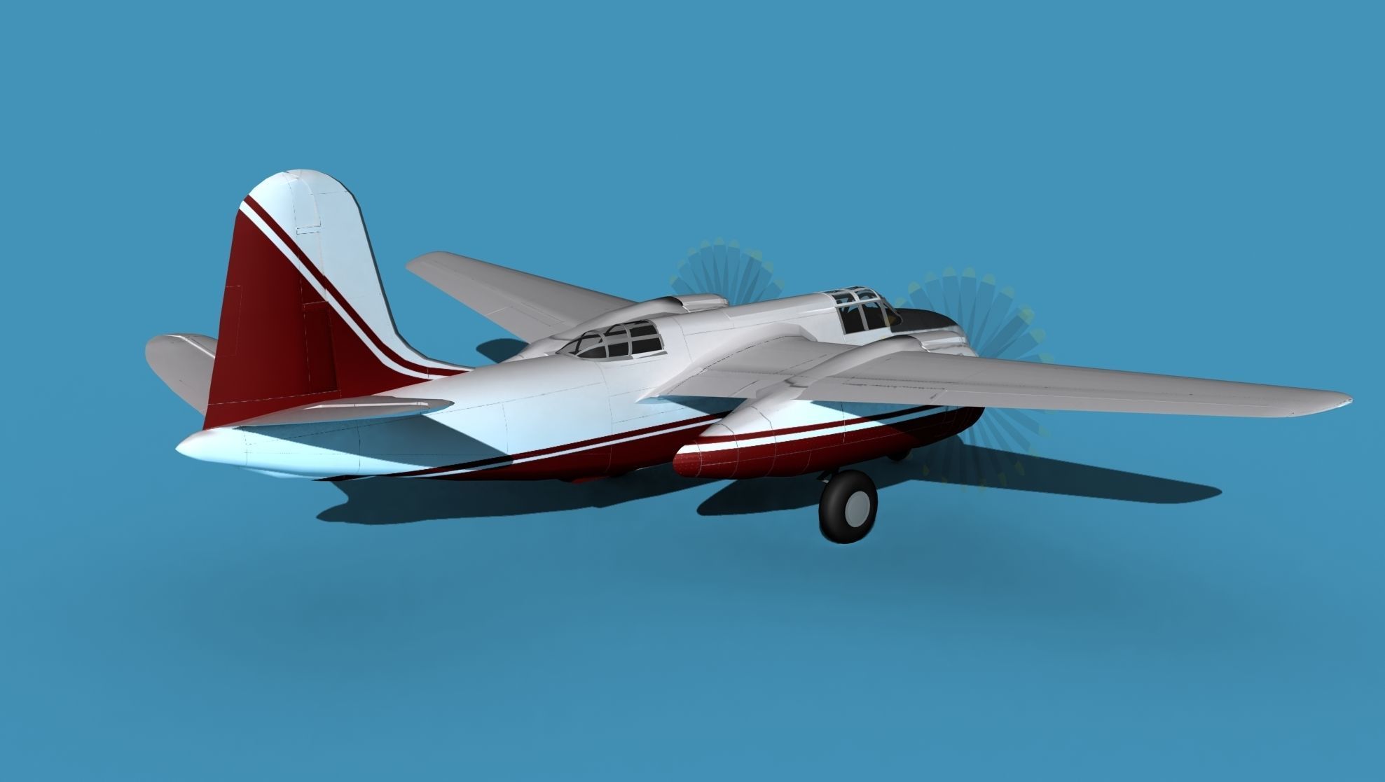 Douglas A-20G Havoc Civil Version V03 3D model_5