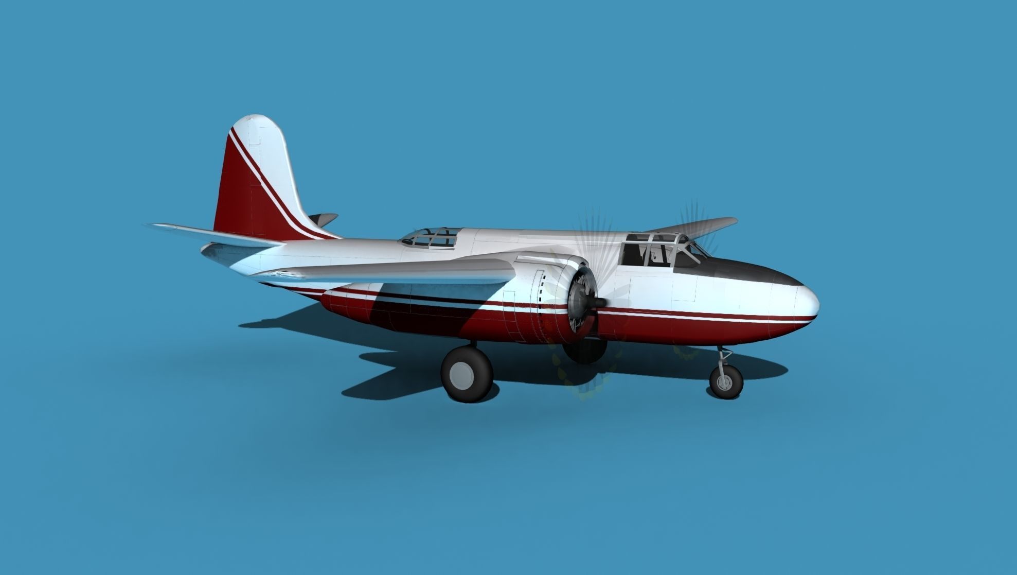 Douglas A-20G Havoc Civil Version V03 3D model_3