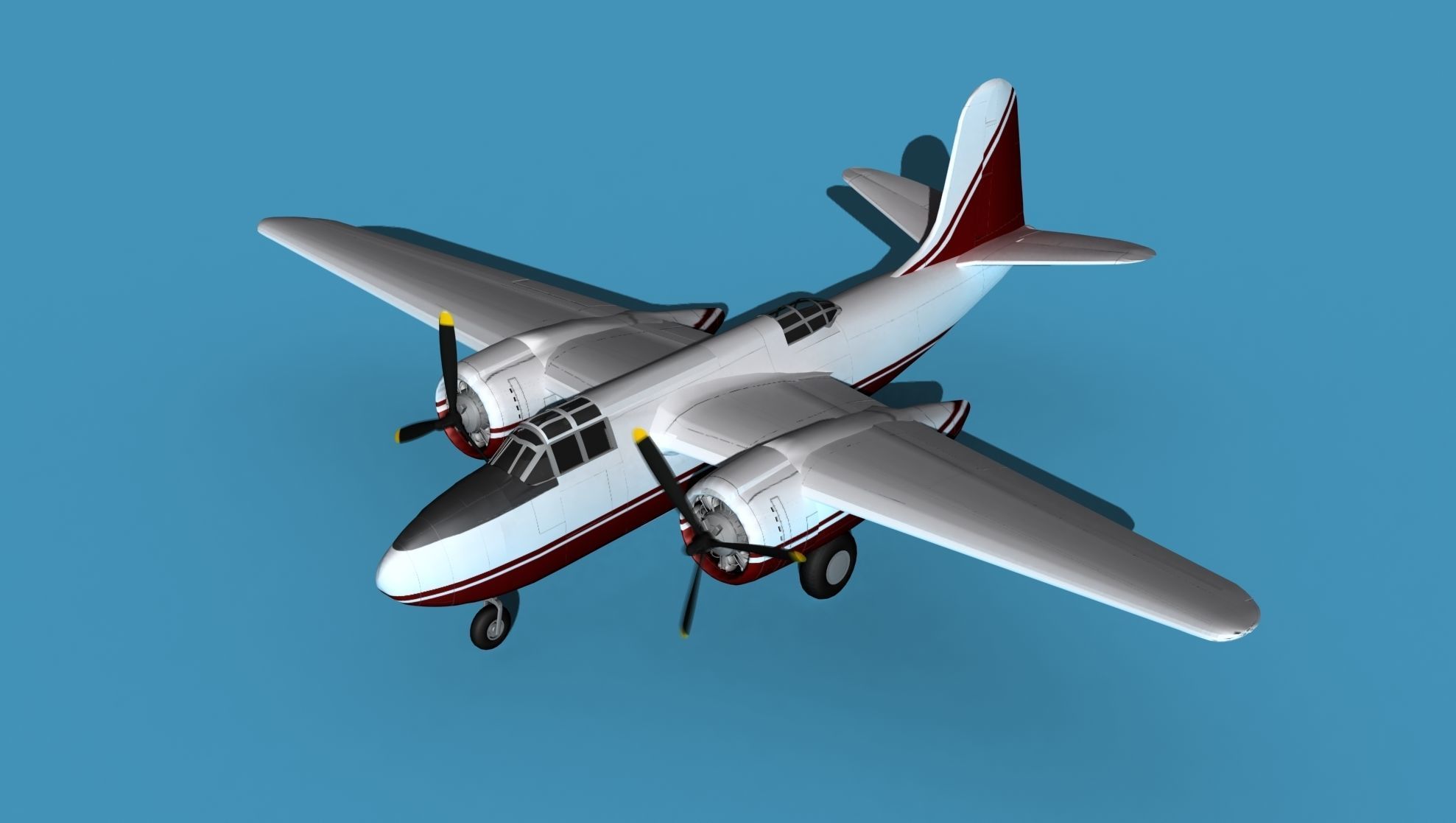 Douglas A-20G Havoc Civil Version V03 3D model_10