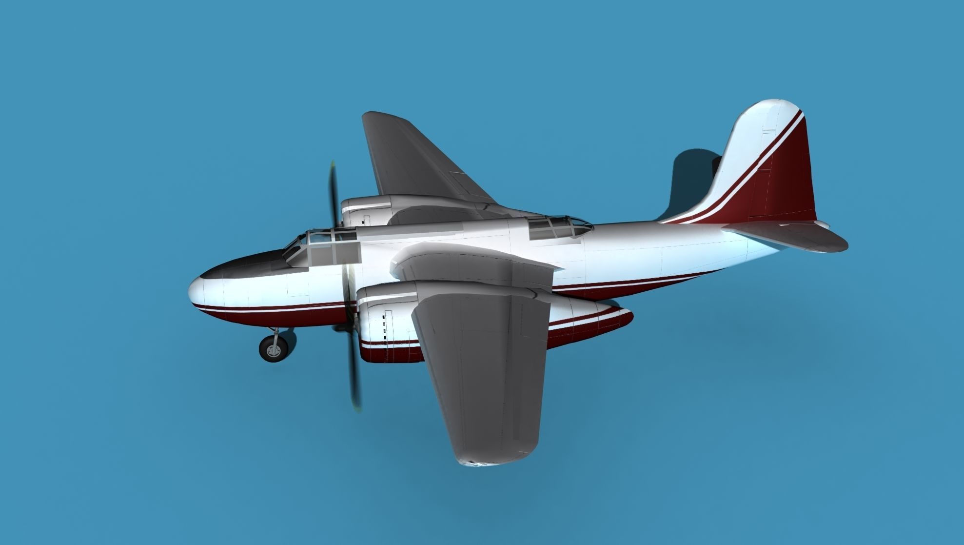 Douglas A-20G Havoc Civil Version V03 3D model_9