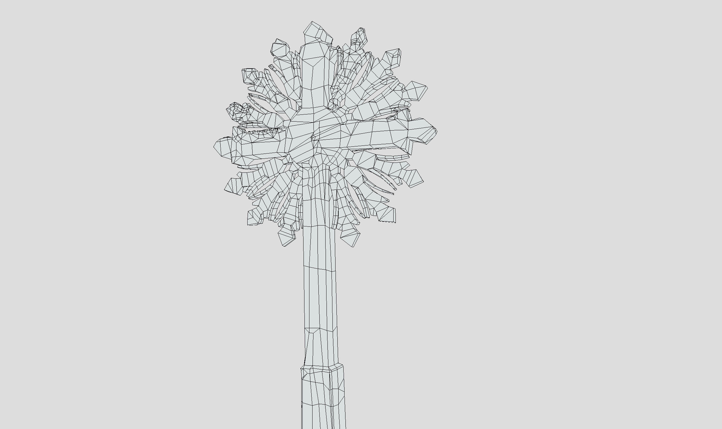 Mossy Wooden cross Low-poly 3D model_36