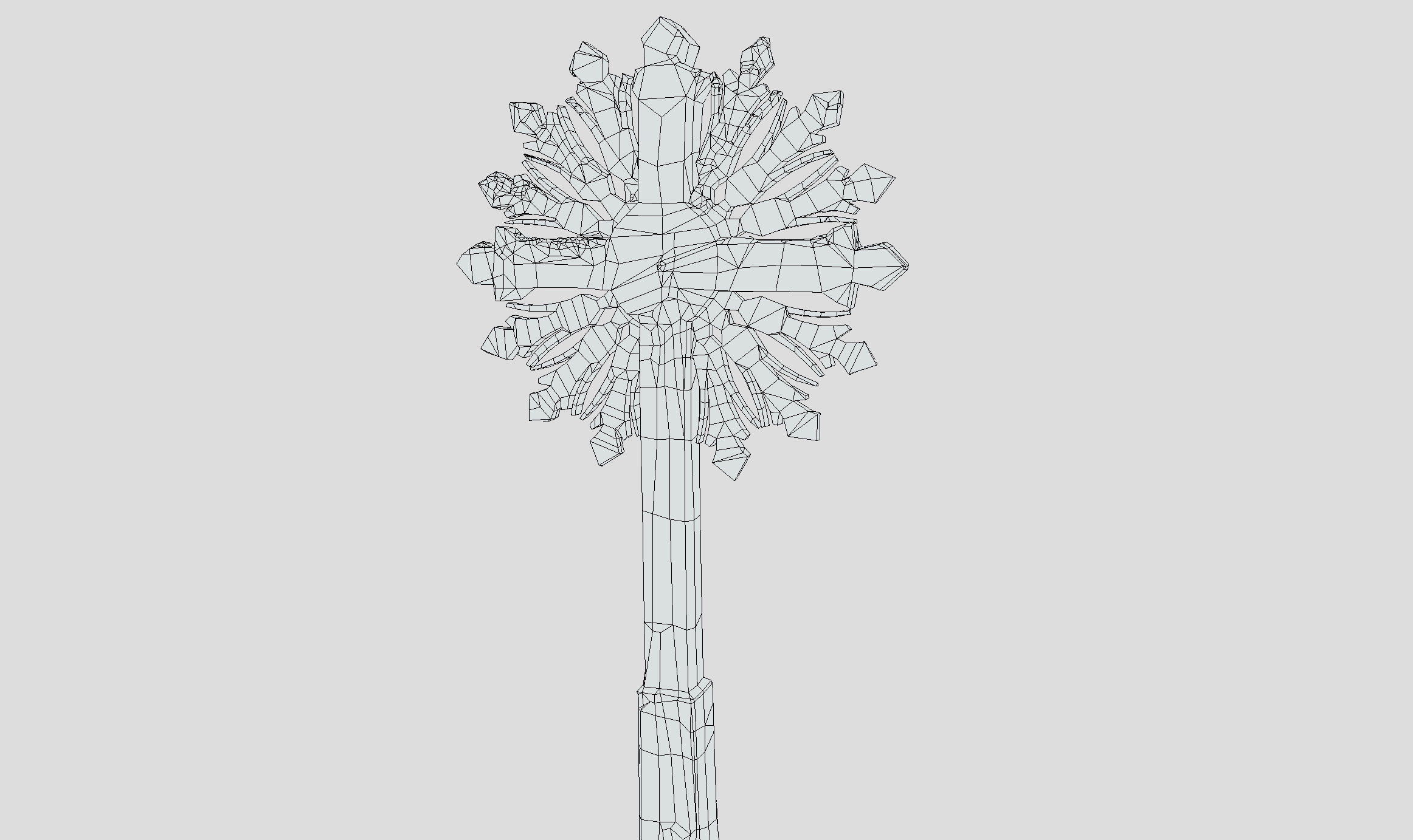 Mossy Wooden cross Low-poly 3D model_33