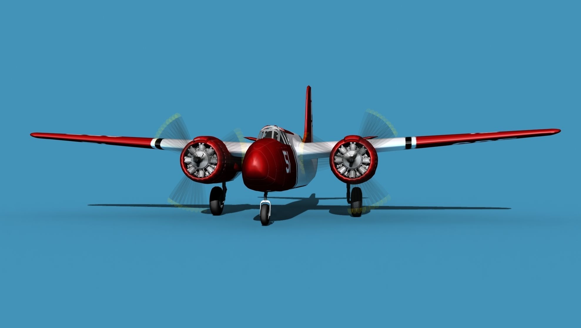 Douglas A-20G Civil Transport V04 3D model_1