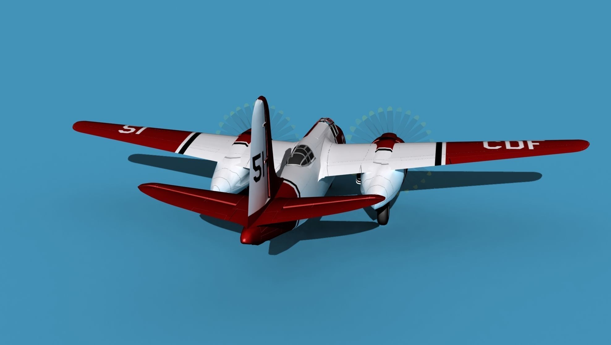 Douglas A-20G Civil Transport V04 3D model_6