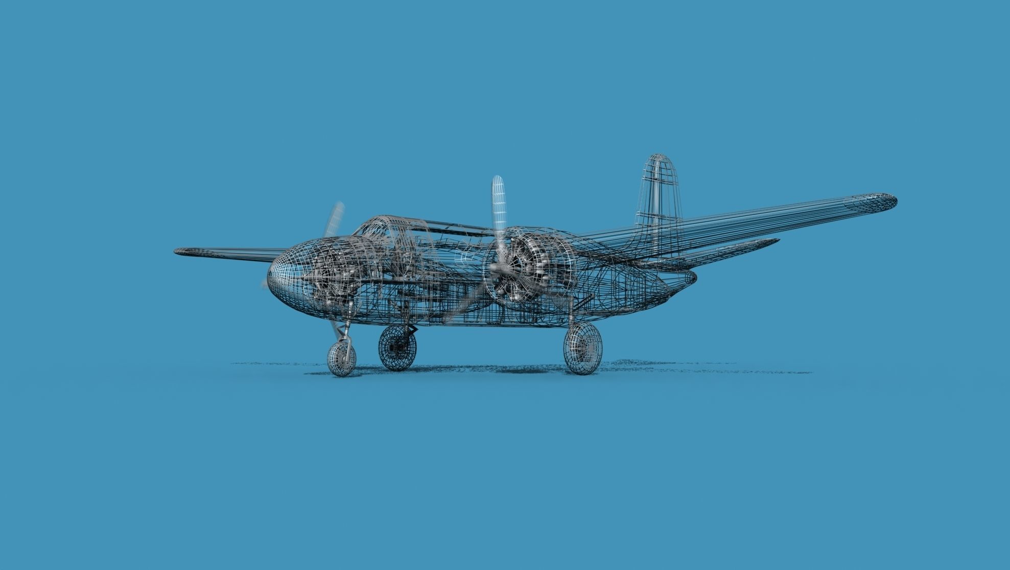 Douglas A-20G Civil Transport V04 3D model_11