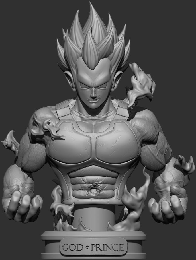 Vegeta Hakaishin Figure 3D print model_23