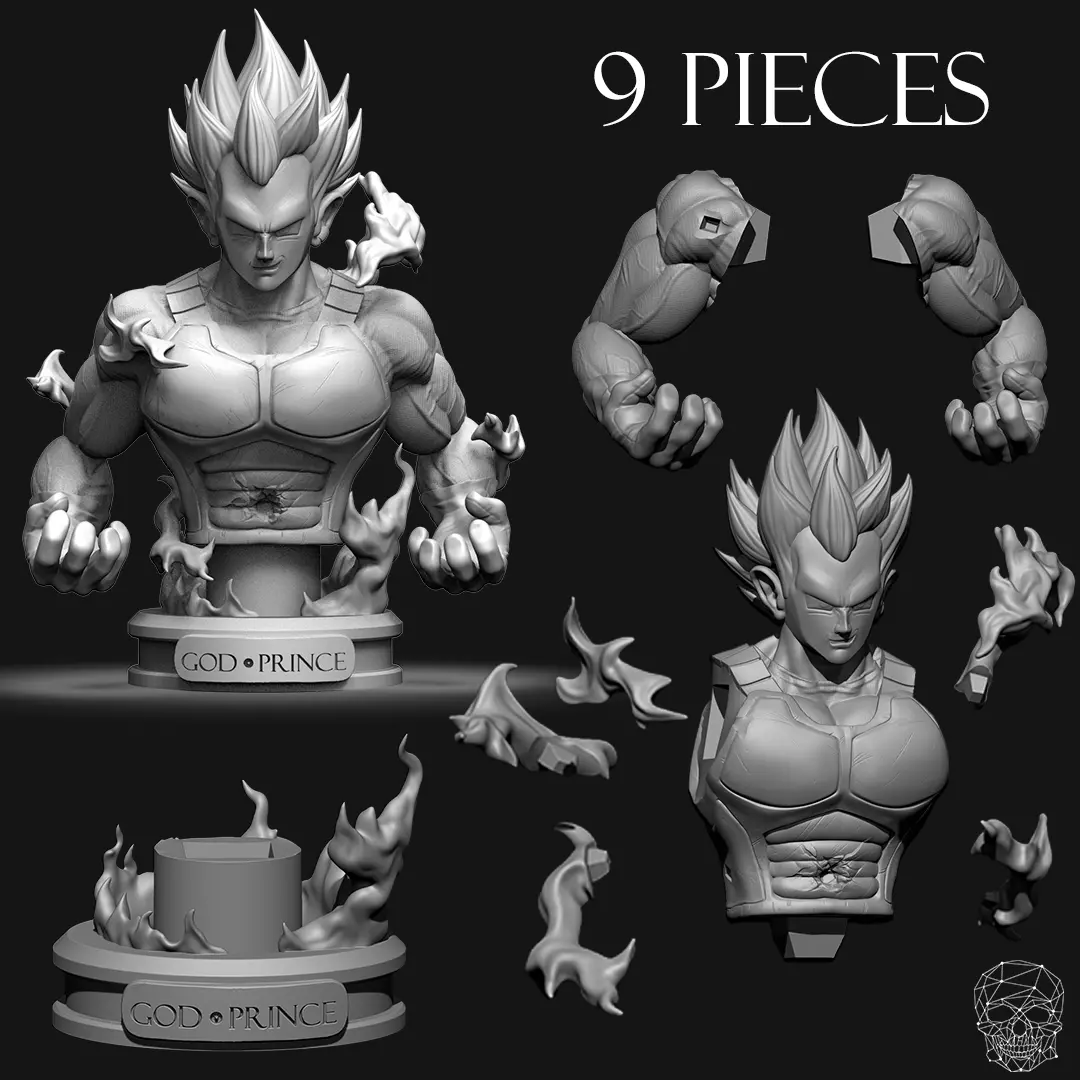 Vegeta Hakaishin Figure 3D print model_0