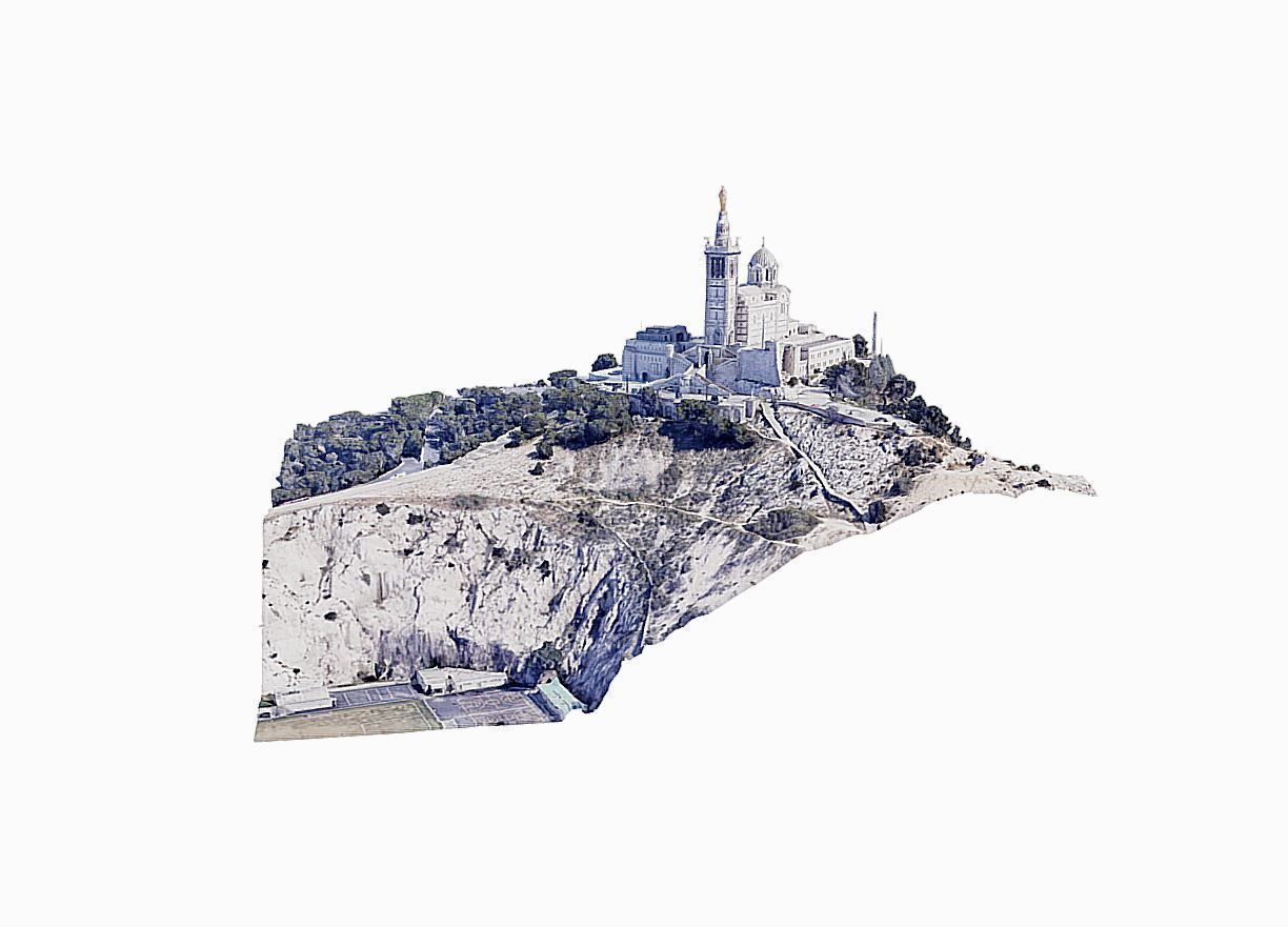 Notre Dame de la Garde Low-poly 3D model_5