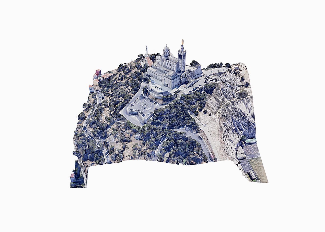 Notre Dame de la Garde Low-poly 3D model_6