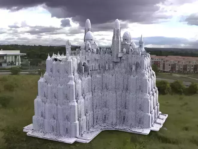 Fantasy architecture Gondor inspired city 1