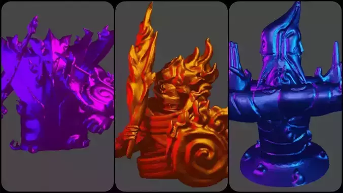 Pack The Three Chakra Avatars 3D print model