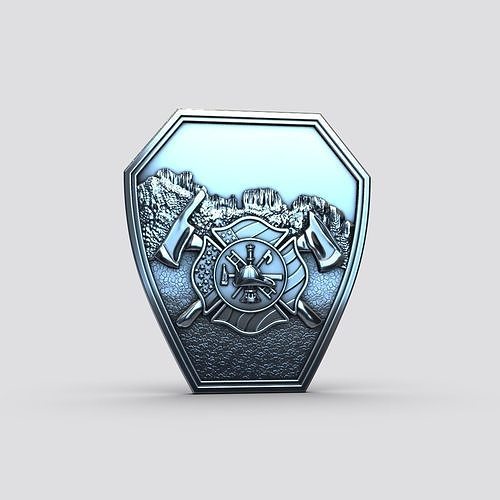 Mountain Fire Patch 3D print model