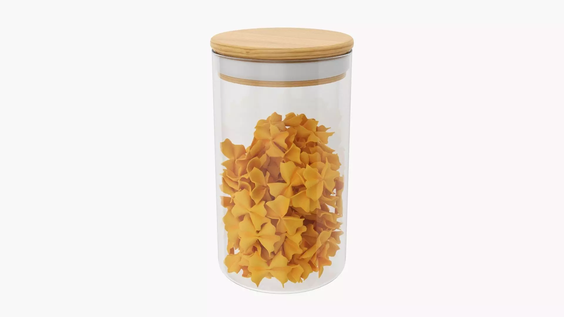 Glass kitchen jar with contents 07 3D model
