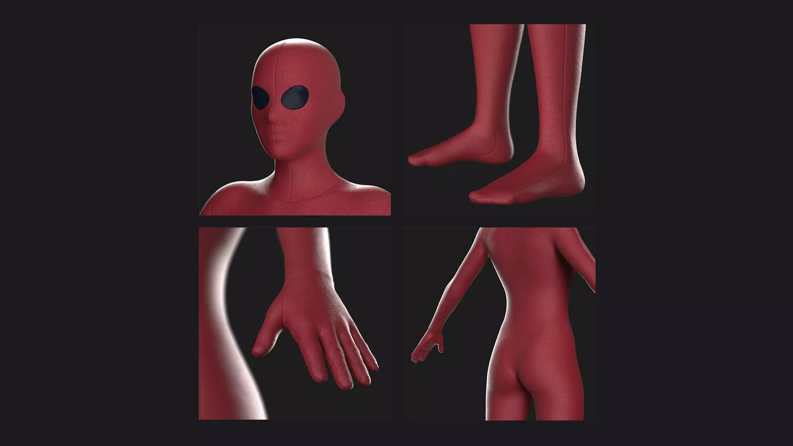 SUPERHERO SUITS genesis 8 male female highpoly 3D model_0