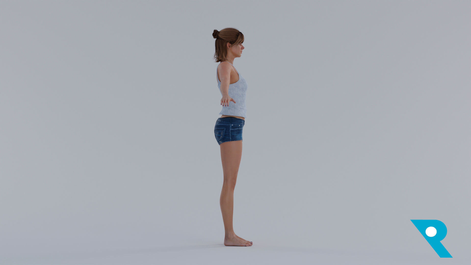 Realistic Female Character - Netty 3D model_3