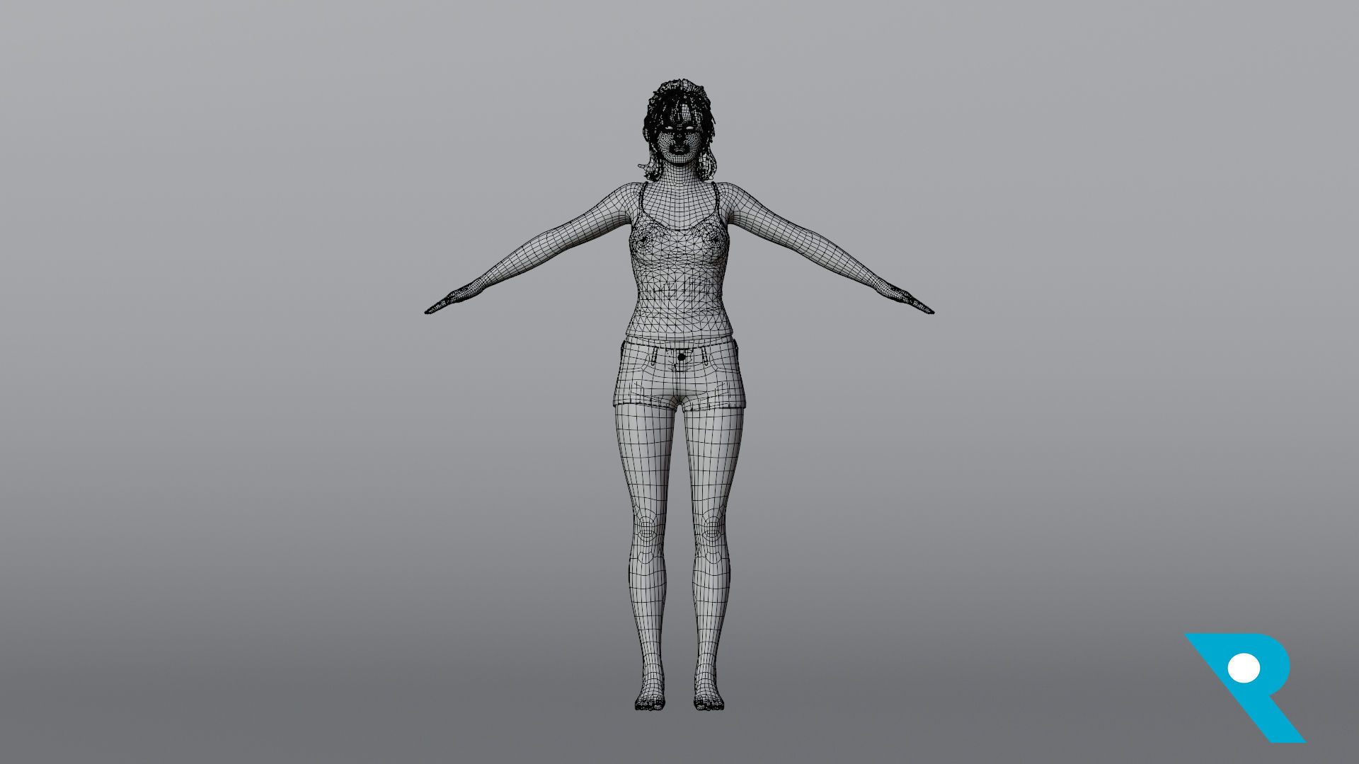 Realistic Female Character - Netty 3D model_9
