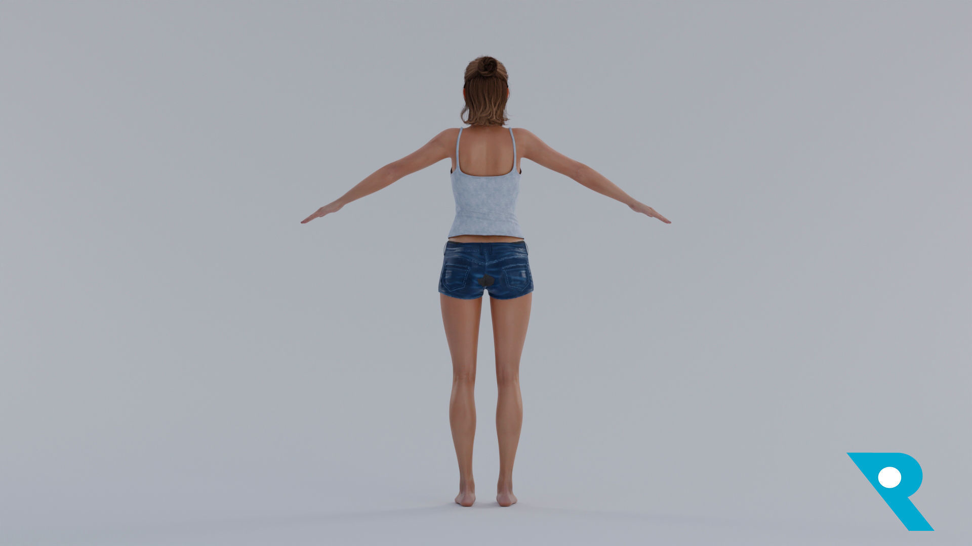 Realistic Female Character - Netty 3D model_2