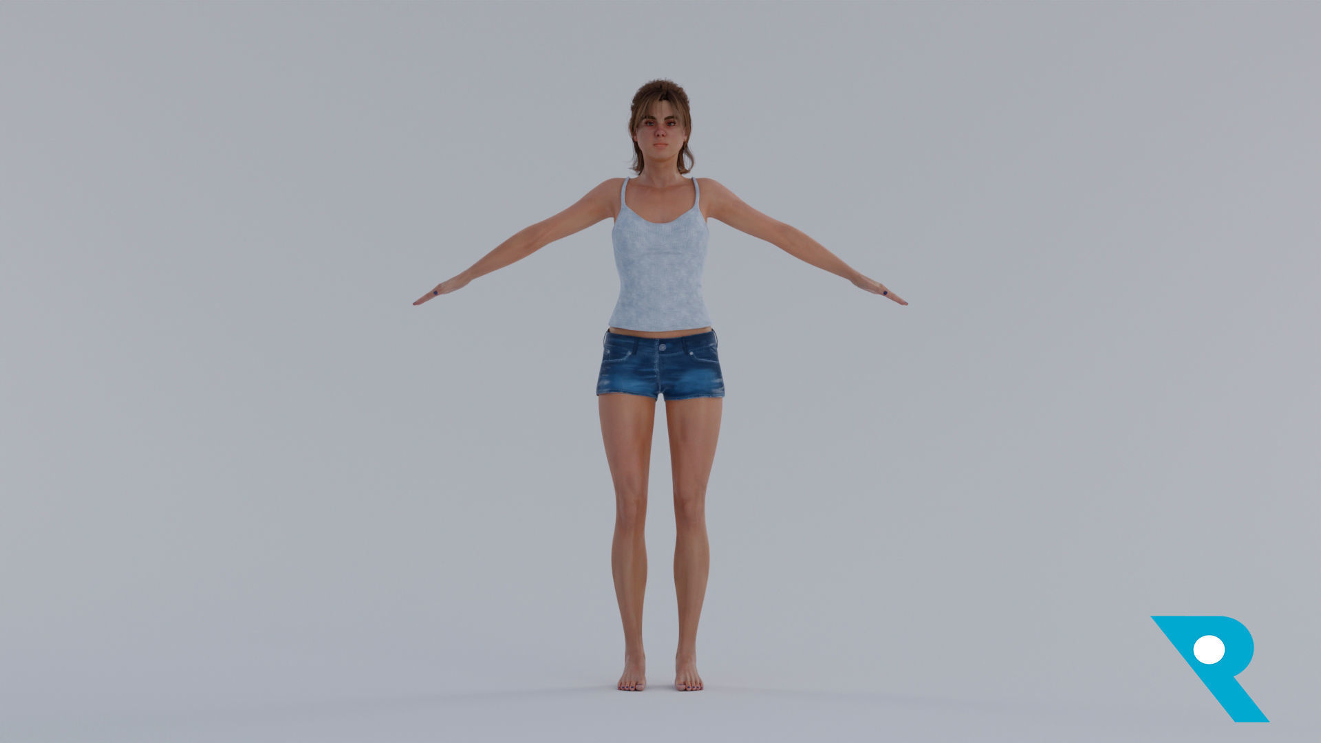 Realistic Female Character - Netty 3D model_1