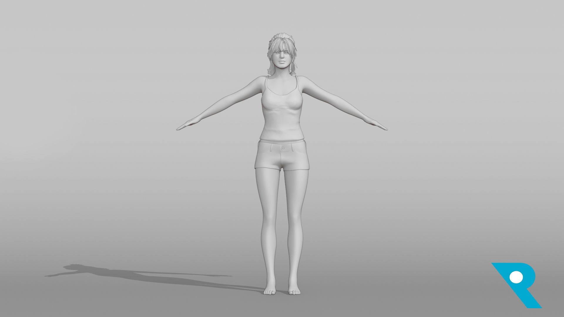 Realistic Female Character - Netty 3D model_5