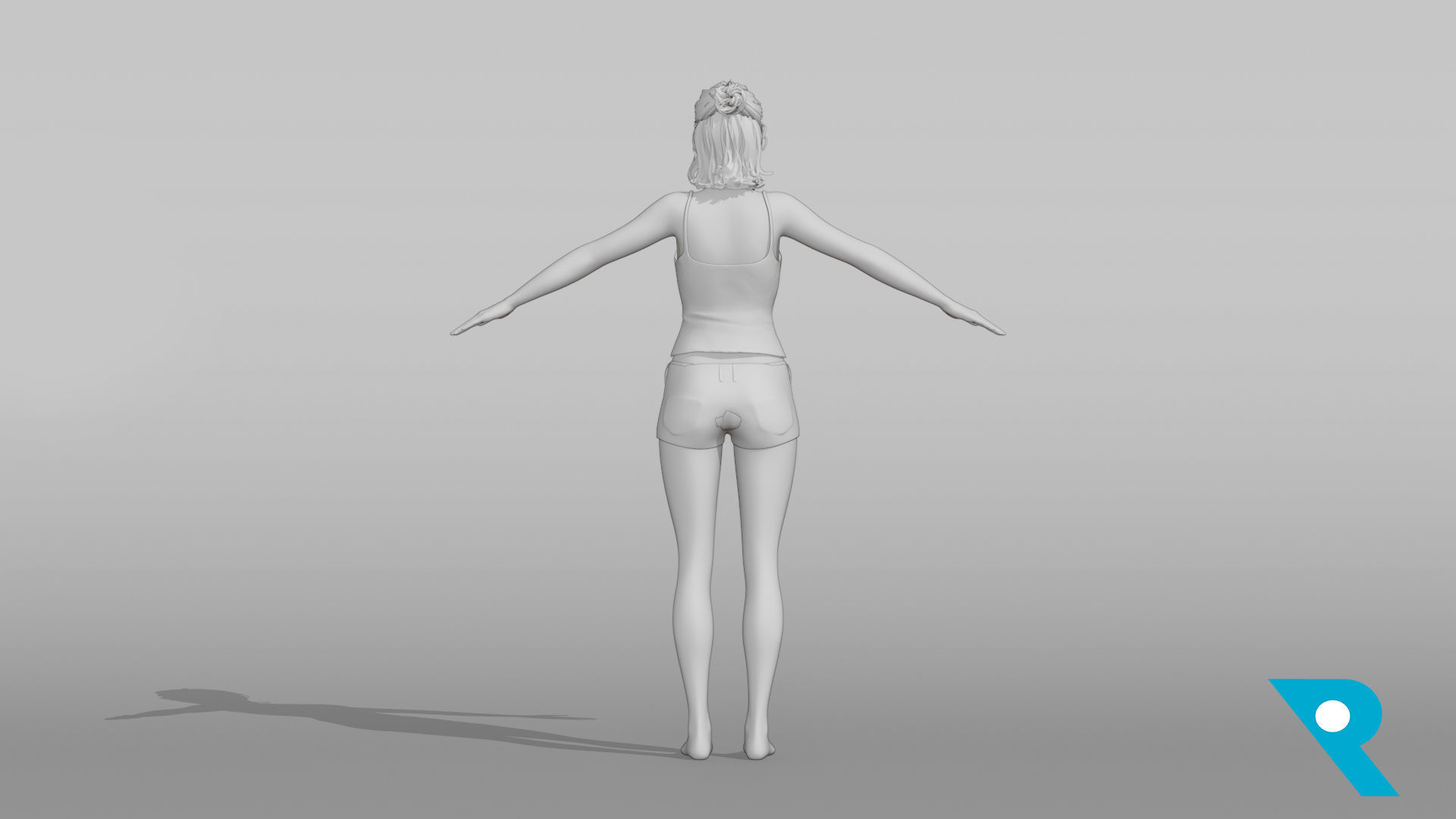 Realistic Female Character - Netty 3D model_6