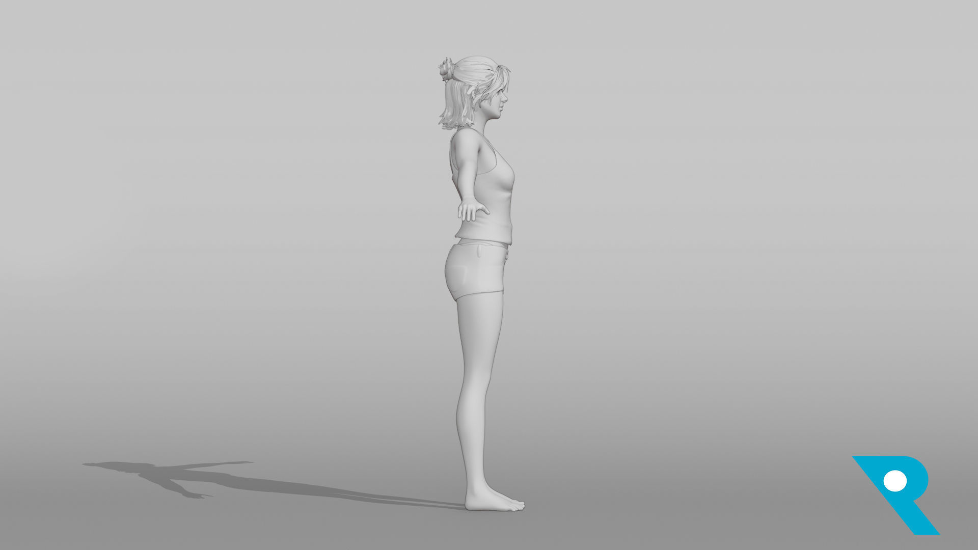 Realistic Female Character - Netty 3D model_7