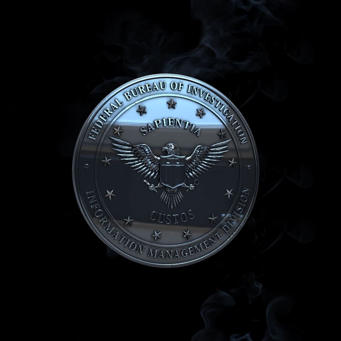  FBI Information Management Seal 3D print model_1