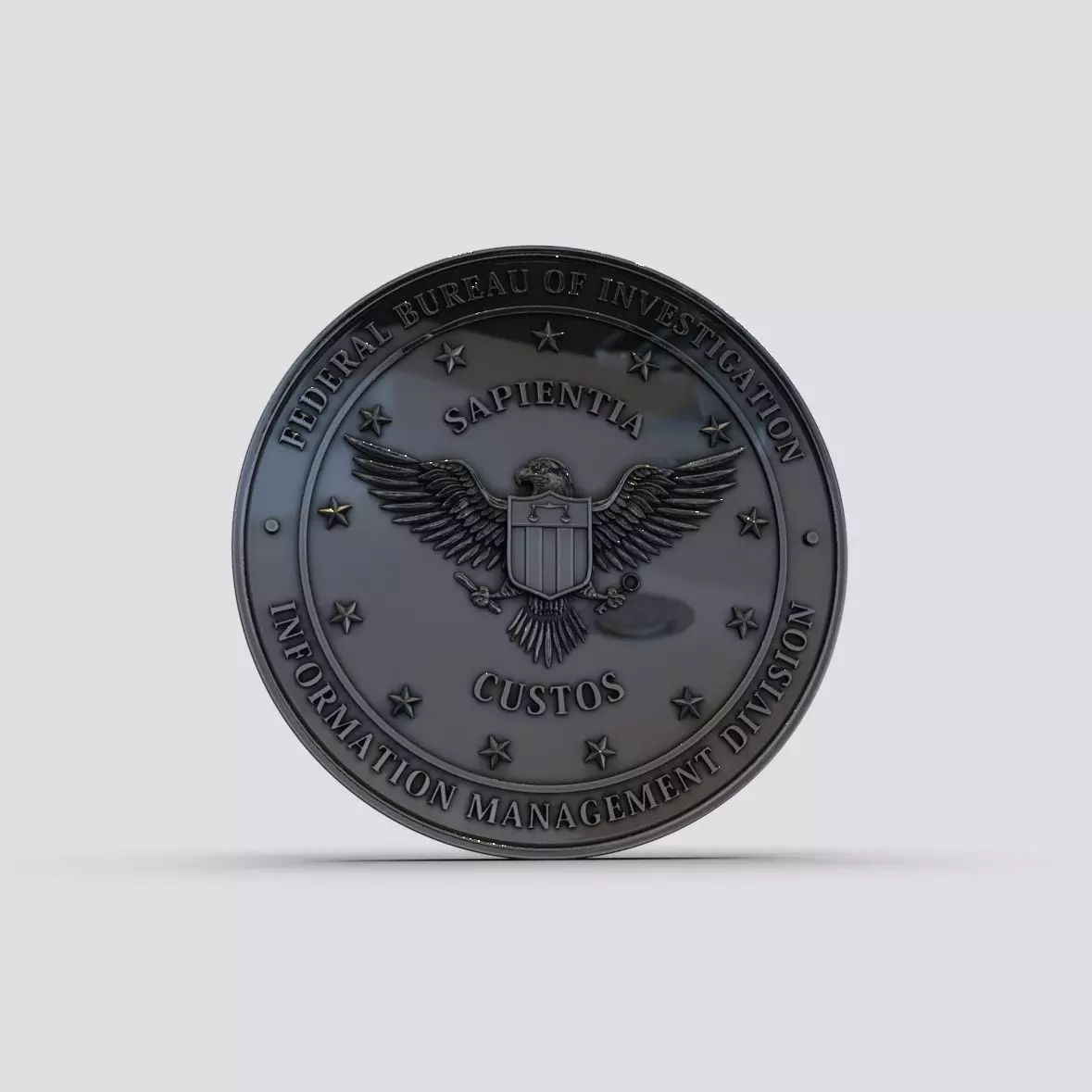  FBI Information Management Seal 3D print model_0