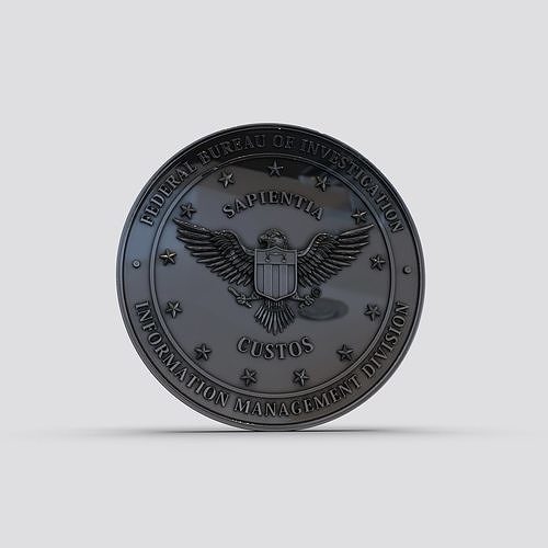  FBI Information Management Seal 3D print model