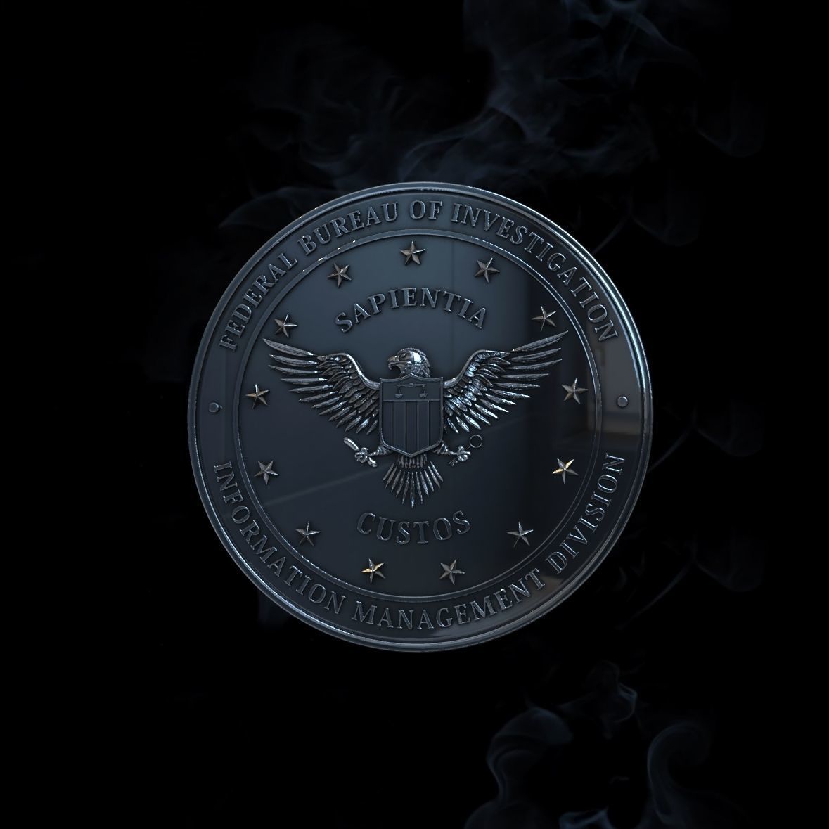  FBI Information Management Seal 3D print model_2